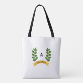 Schöne Personalisierte grüne Blätter Tasche (Rückseite)