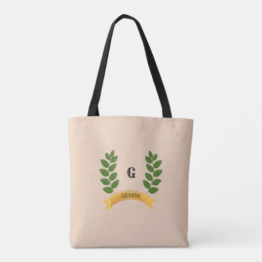 Schöne Personalisierte grüne Blätter Tasche (Rückseite)