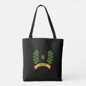 Schöne Personalisierte grüne Blätter Tasche (Rückseite)