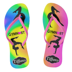 SCHÖNE, PERSONALISIERTE GYMNAST-FLIP-FLÜSSE BADESANDALEN