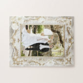 Schöne personalisierte Hochzeitsfoto Puzzle (Horizontal)