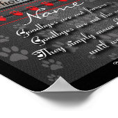 Schöne Personalisierte Hunde- oder Cat-Gedenkstätt Poster (Ecke)