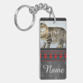 Schöne Personalisierte Hunde- oder Cat-Gedenkstätt Schlüsselanhänger (Vorderseite links)