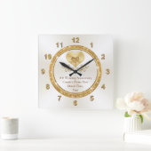Schöne Personalisierte Jubiläumsgeschenke, JEDES J Quadratische Wanduhr (Zuhause)