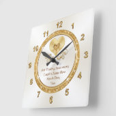 Schöne Personalisierte Jubiläumsgeschenke, JEDES J Quadratische Wanduhr (Winkel)