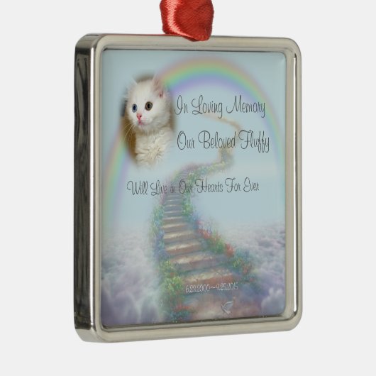 Schöne Personalisierte Katze- oder Hundemeldung Ornament Aus Metall (Rechts)