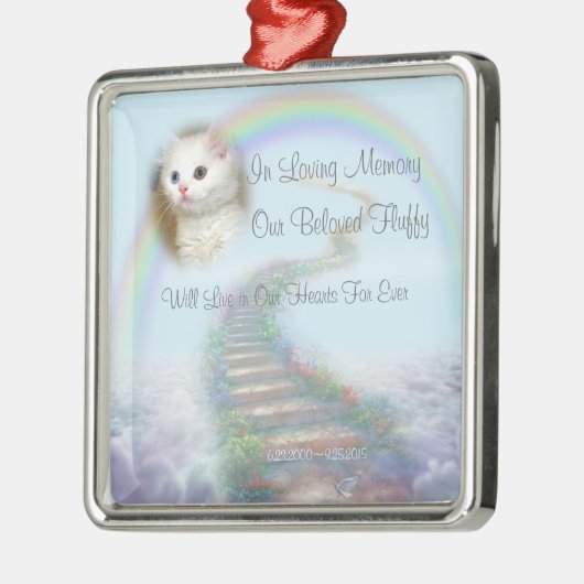 Schöne Personalisierte Katze- oder Hundemeldung Ornament Aus Metall (Links)