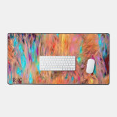 Schöne Personalisierte Monogramm-Farbästhetik Schreibtischunterlage (Tastatur & Maus)