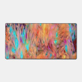 Schöne Personalisierte Monogramm-Farbästhetik Schreibtischunterlage (Vorderseite)