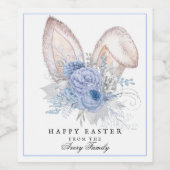 Schöne Personalisierte Ostern Weinetikett (Einzelnes Label)