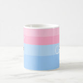 Schöne Personalisierte Pastel Pink & Blue Tasse (Mittel)