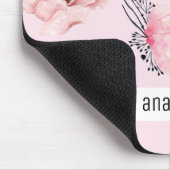 Schöne Personalisierte Pastelle mit Blumen Pink Mousepad (Ecke)