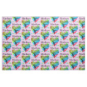 SCHÖNE PERSONALISIERTE PINK RAINBOW GYMNAST FABRIC STOFF (Fat Quarter (45,7 x 55,9 cm))
