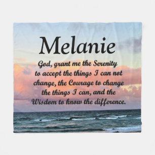 SCHÖNE PERSONALISIERTE SERENITY PRAYER BLANKET FLEECEDECKE
