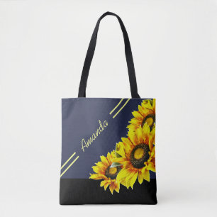 Schöne personalisierte Sonnenblume-Taschen-Tasche Tasche