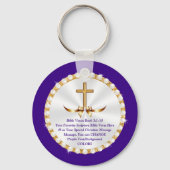 Schöne, Personalisierte, spirituelle Gastgeschenk Schlüsselanhänger (Rückseite)