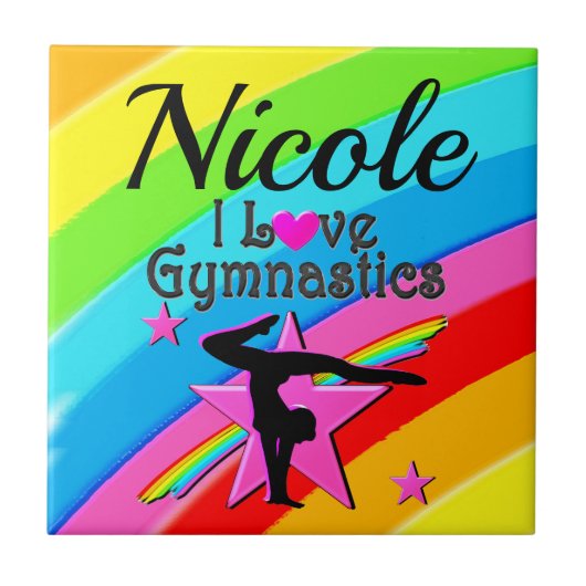 SCHÖNE PERSÖNLICHE IN LIEBE GYMNASTICS DESIGN FLIESE (Vorderseite)