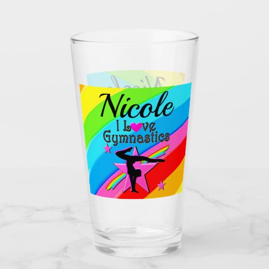 SCHÖNE PERSÖNLICHE IN LIEBE GYMNASTICS DESIGN GLAS (Vorderseite)