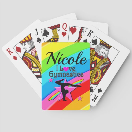 SCHÖNE PERSÖNLICHE IN LIEBE GYMNASTICS DESIGN SPIELKARTEN (Rückseite)