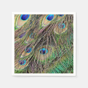 Schöne Pfau-Federn Serviette