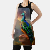 Schöne Pfaue begrüßt den Tag Schürze (InSitu)