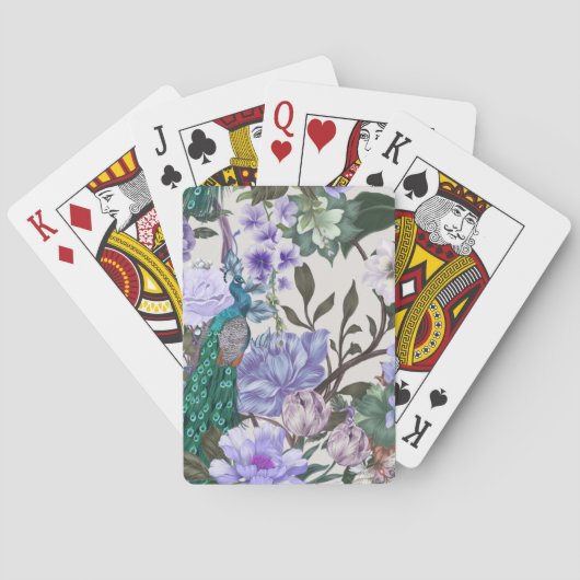 Schöne Pfauen Spielkarten (Rückseite)