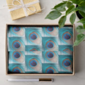 Schöne Pfauenfeder mit Namen Seidenpapier (Geschenk)