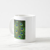 Schöne Pfauenfedern Kaffeetasse (Vorderseite Links)
