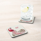 Schöne Pfauenfedern Wunderschöne Mit Monogramm Getränkeuntersetzer (Rechte Seite)