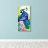 Schöne Pfauenkunst Leinwanddruck (Insitu (Holzboden))