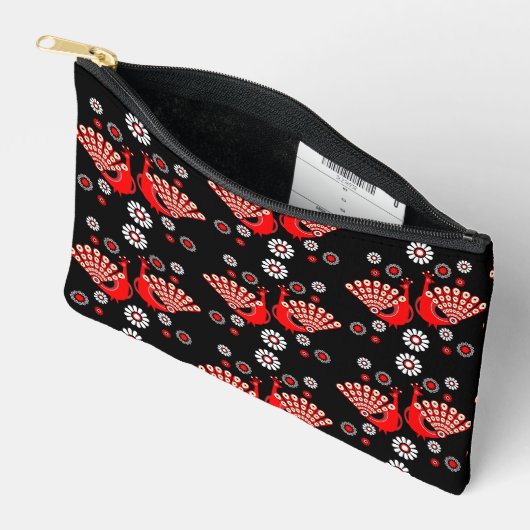 Schöne Pfauenkunst Zubehörtasche (Offen)