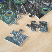 Schöne Pfauenspülung mit bunten Federn Puzzle (Seite)