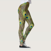 Schöne Pfauenvogelfedern Leggings (Rechts)