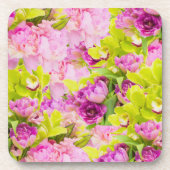 Schöne Pfennigfuchser und Orchideen Getränkeuntersetzer (Vorderseite)