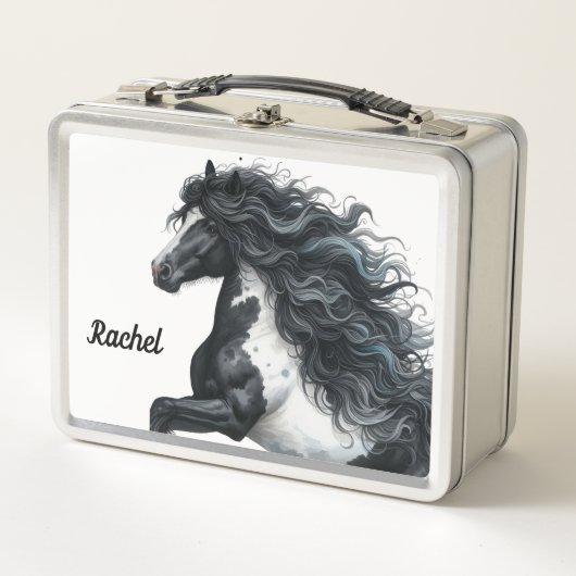 Schöne Pferd Metall Lunchbox (Vorderseite)