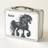 Schöne Pferd Metall Lunchbox (Rückseite)