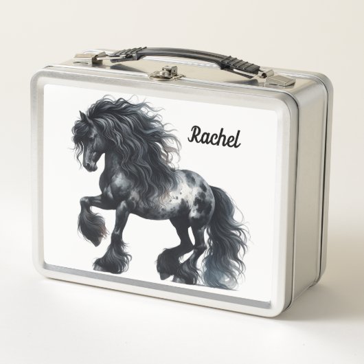 Schöne Pferd Metall Lunchbox (Vorderseite)