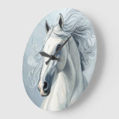 SCHÖNE PFERDE #1 GROßE WANDUHR (Winkel)
