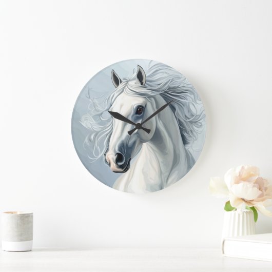 SCHÖNE PFERDE #1 GROßE WANDUHR (Zuhause)