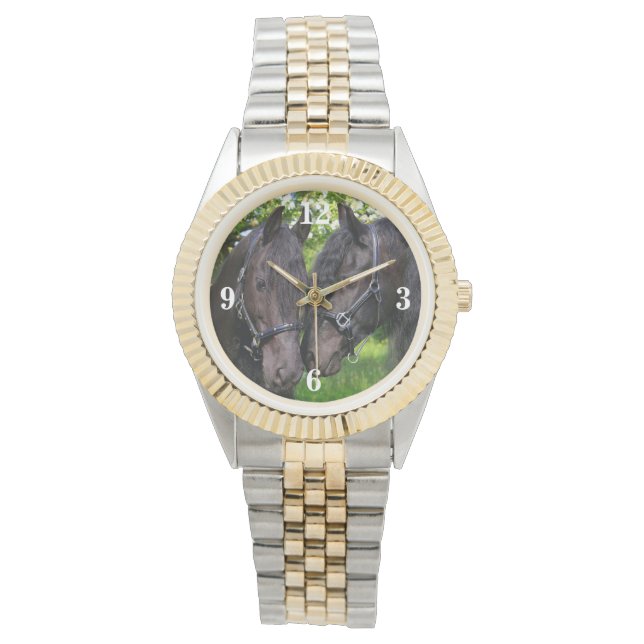 Schöne Pferde Armbanduhr (Vorderseite)