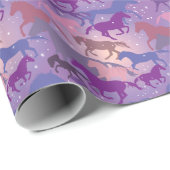 Schöne Pferde Design-Geschenkpapier Geschenkpapier (Rolleneckpunkt)