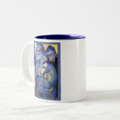 Schöne Pferde Franz Marc - der blaue Reiter Zweifarbige Tasse (Vorderseite Links)