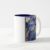 Schöne Pferde Franz Marc - der blaue Reiter Zweifarbige Tasse (VorderseiteRechts)