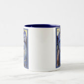 Schöne Pferde Franz Marc - der blaue Reiter Zweifarbige Tasse (Mittel)