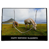 Schöne Pferde Große Geschenktasche Geschenktüte (Vorderseite)