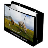 Schöne Pferde Große Geschenktasche Geschenktüte (Vorderseite Schrägansicht)