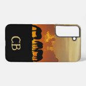 Schöne Pferde im Sonnenuntergang Abend Benutzerdef Samsung Galaxy Hülle (Rückseite (Horizontal))