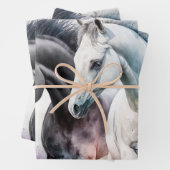 Schöne Pferde im Wasser Geschenkpapier Set (Beispiel)