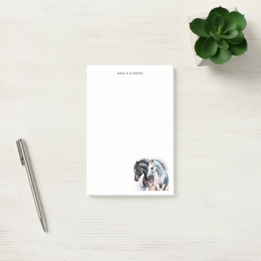 Schöne Pferde im Wasser Post-it Klebezettel (Büro)