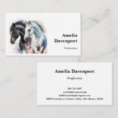 Schöne Pferde im Wasser Visitenkarte (Vorne/Hinten)